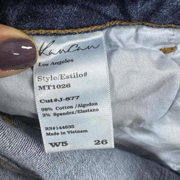 Kancan Skinny Jeans Women's 5/26 Blue Destroyed Mid Rise - Picture 9 of 9